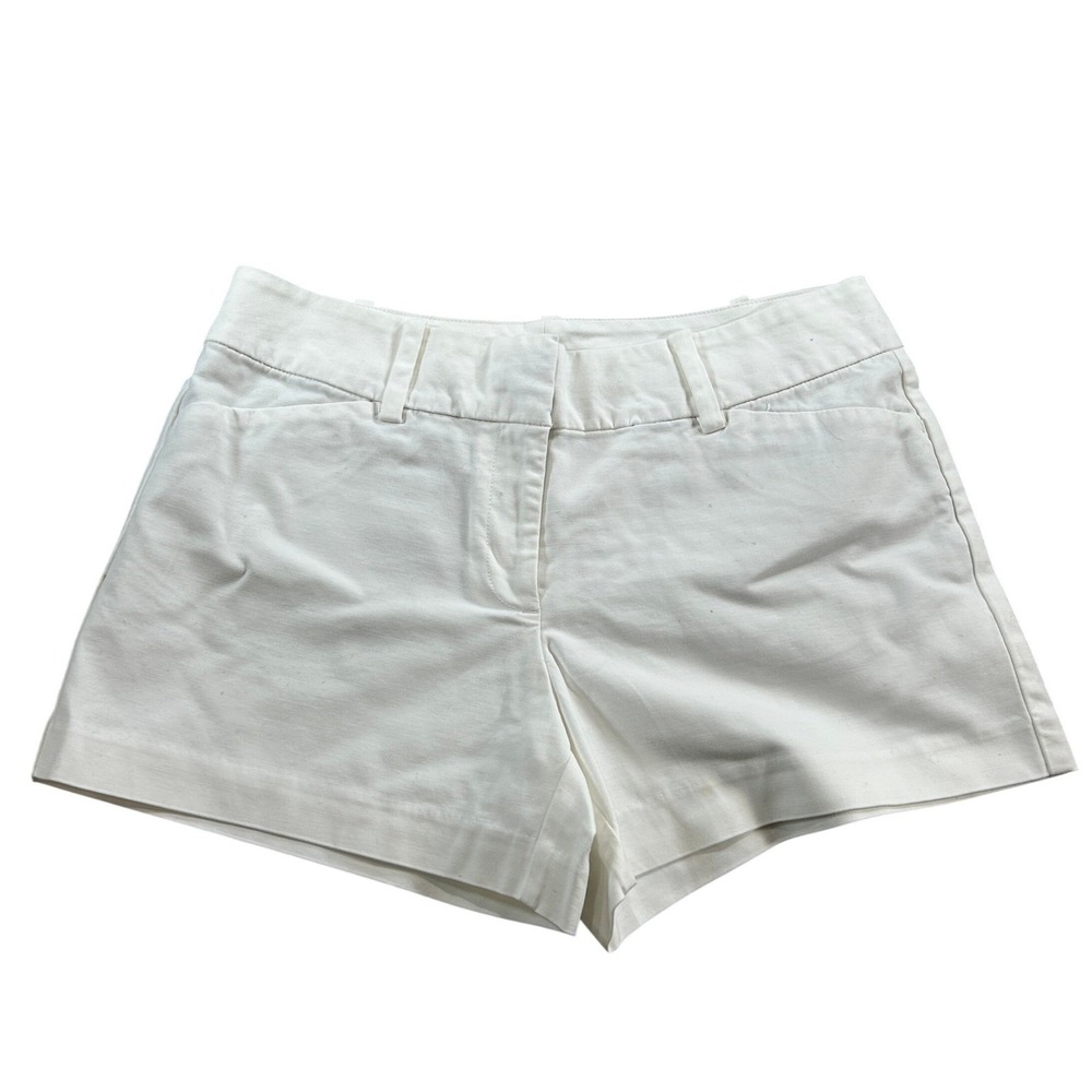Ann Taylor Petite‎ Signature White Cotton Spandex Shorts Size 10P